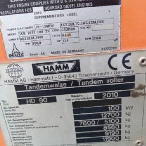 foto 12.7t walze Hamm HD 90